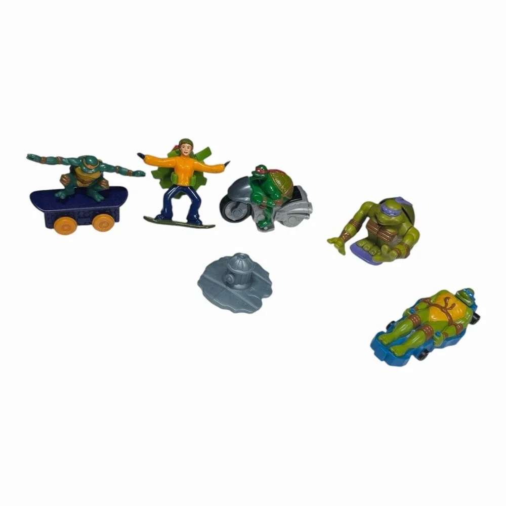 TMNT Burger King 2003 Teenage Mutant Ninja Turtles Figures Lot Cake Topper